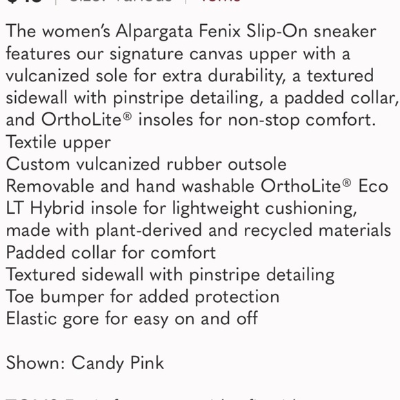 Toms Alpargata Slip On Candy Pink Tie Dye Canvas Sneaker Size 8 1/2 New - Picture 8 of 8